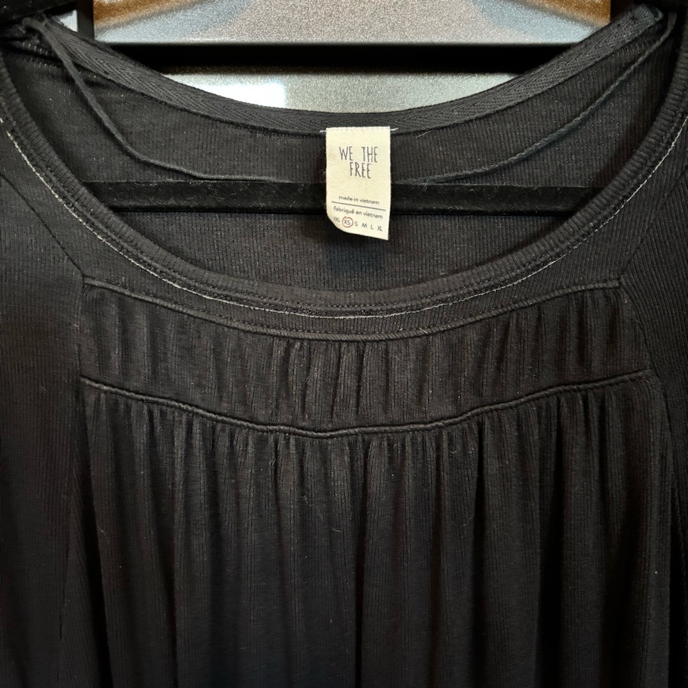 We the Free - Free People Black Cotton Swing Shirt - size XS - Picture 2 of 8